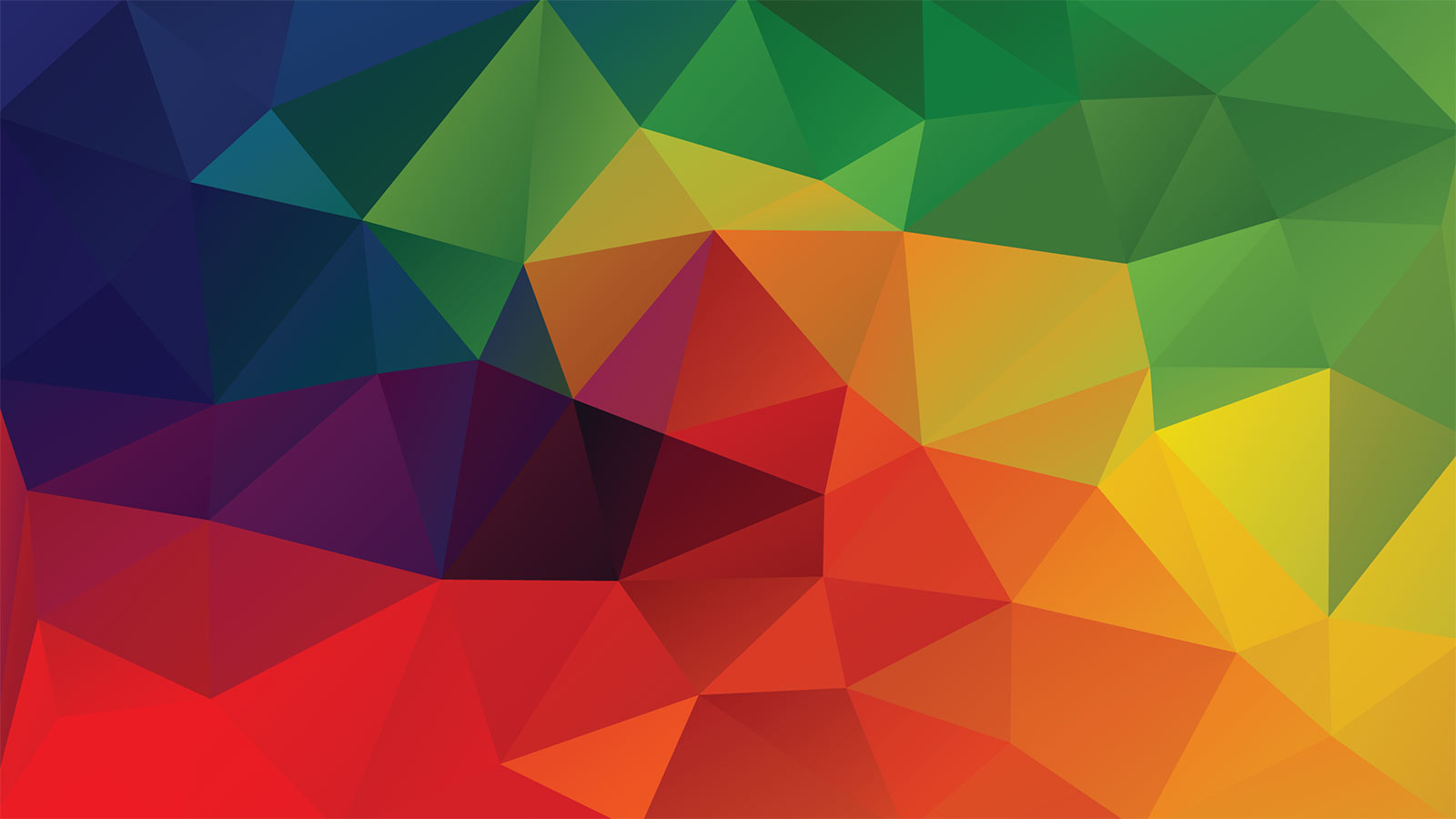 Rainbow colored polygon graphic