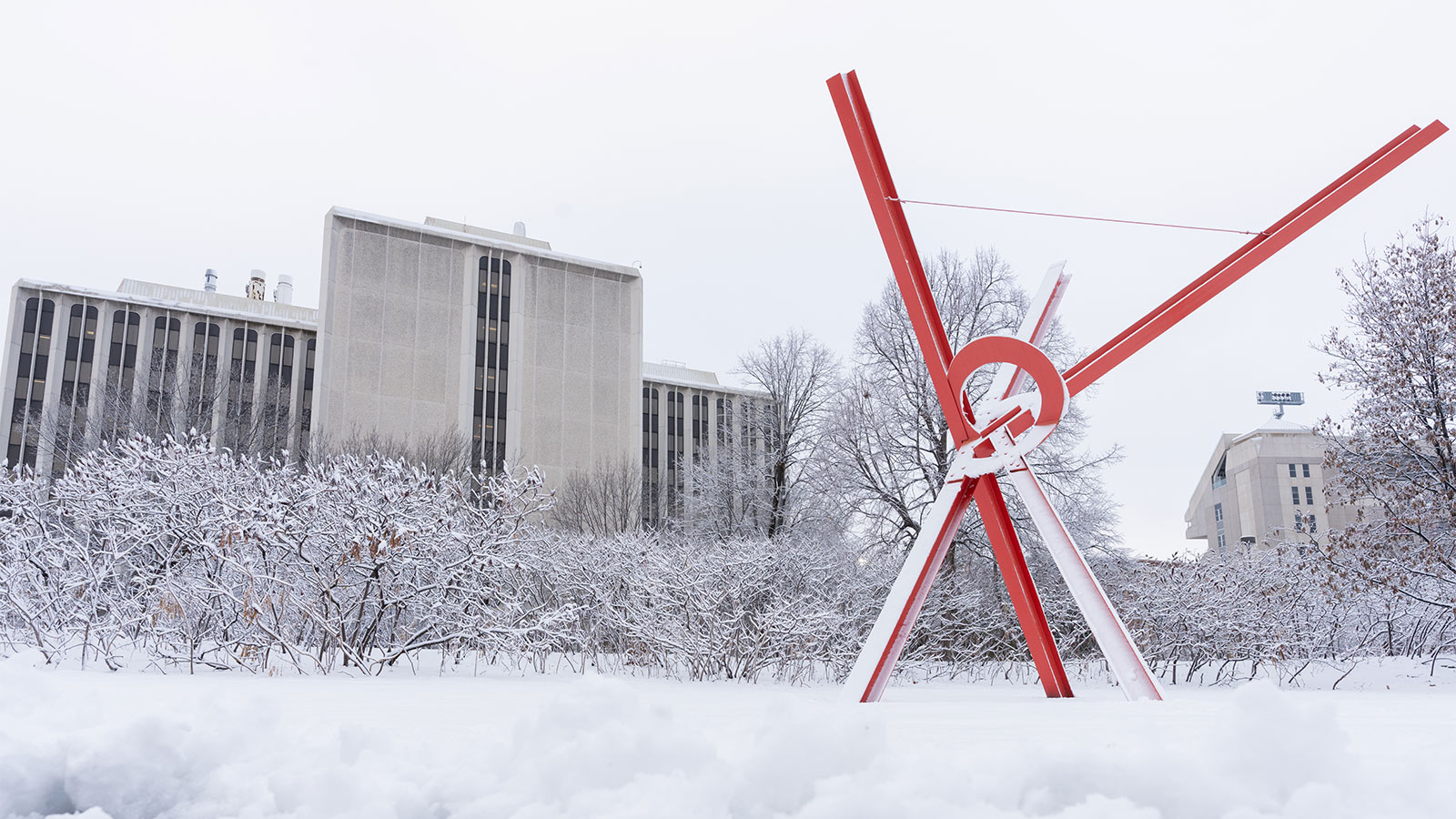 UNL campus covered in snow