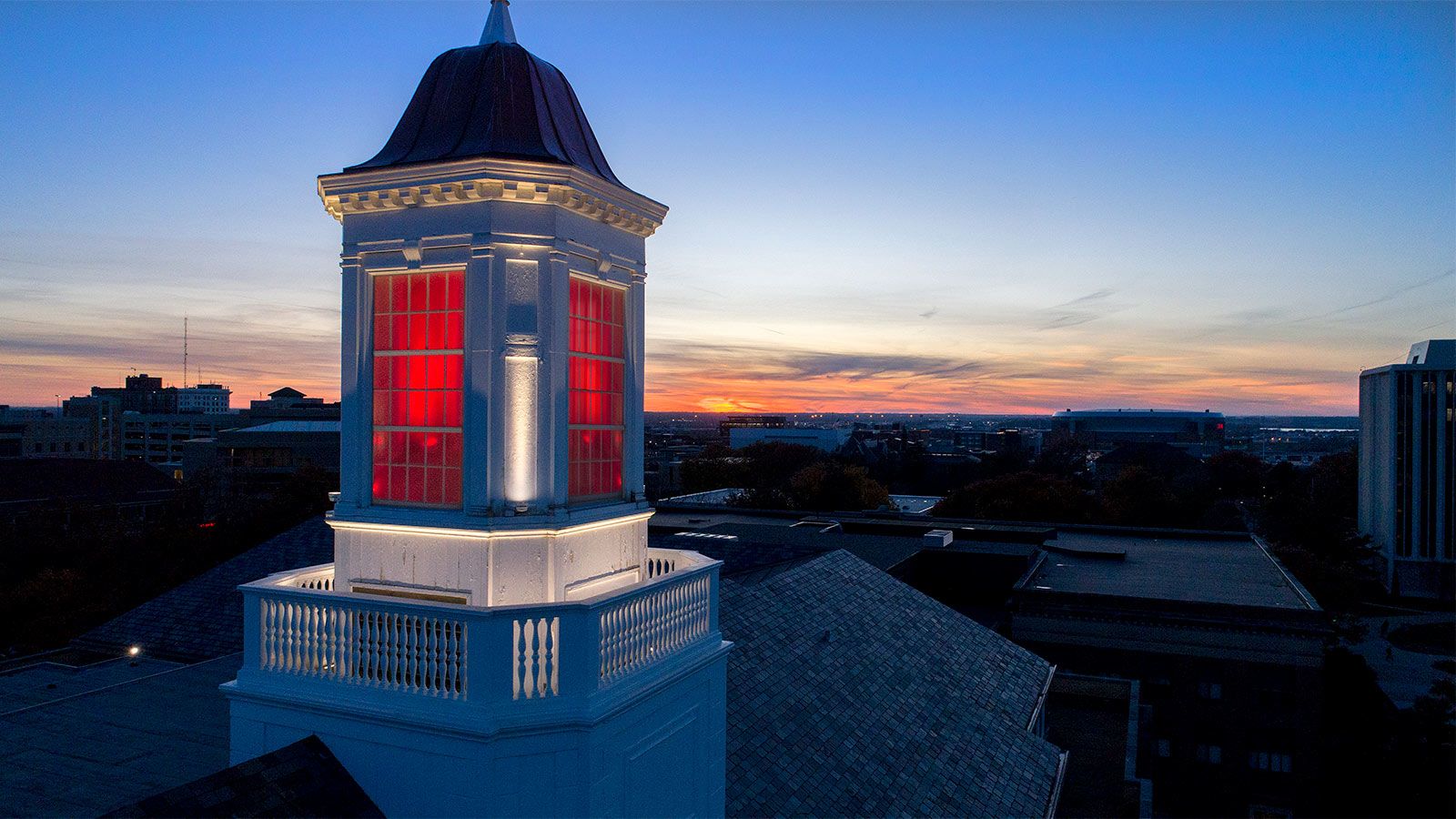 Love Library cupola.