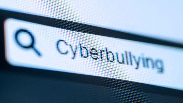 Cyberbullying typed in a search box