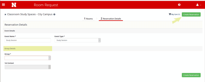 Filling out group details